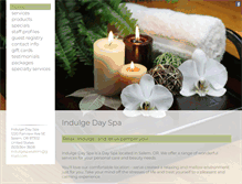 Tablet Screenshot of indulge-dayspa.com